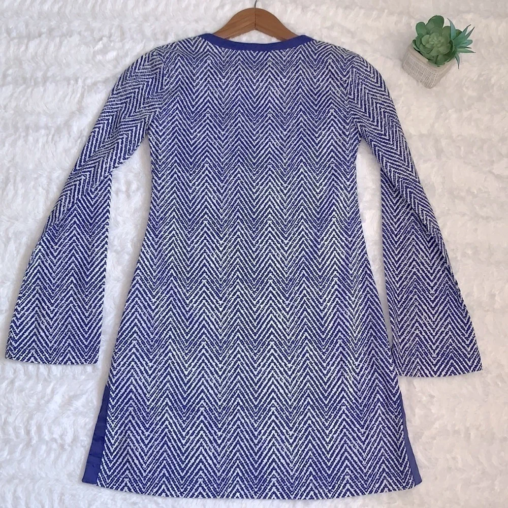 𝅺ATHLETA blue white chevron beach swim coverup tunic top